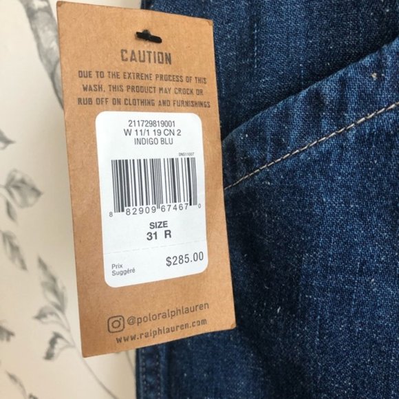 POLO Ralph Lauren Button Fly Crop Jeans Size 31 - Picture 5 of 7